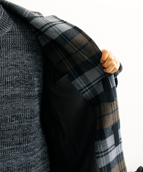 チェスターコート コート KIIT キート / BALOON WOOL CHECK CHESTER 