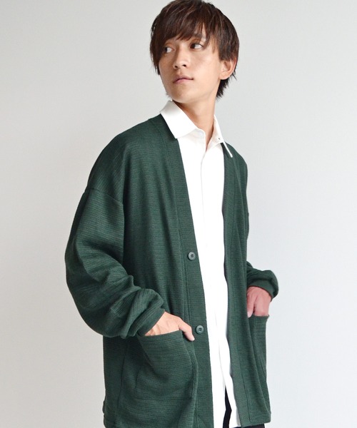 20212　sporutinoGOLF メンズ　カーディガン　緑Ｘ紺　サイズＭ Amazon.co.jp: カーディガン ニットカーディガンセーターコート