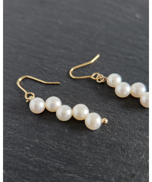 TONE（トネ） ピアス 「Tresor」zigzag 淡水パール ピアス(MA