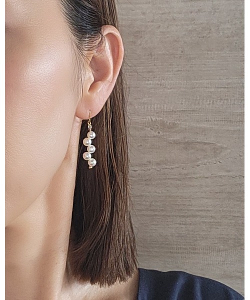 TONE（トネ） ピアス 「Tresor」zigzag 淡水パール ピアス(MA