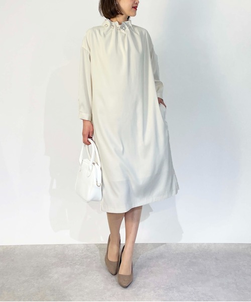 PICCIN PERLA ワンピース 襟ビッグパールワンピース : ZOZOTOWN Yahoo