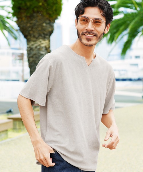 メンズウェア HIDE T. DEKISUGI ハイゲージ サマーニットTシャツ/ホワイト | Factelier