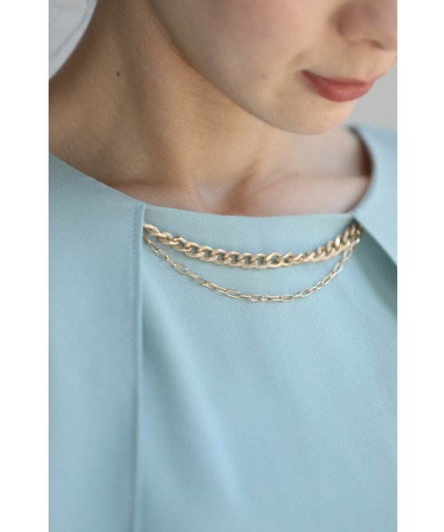 cawaii ブラウス シャツ 取り外せるネックチェーン付き。二の腕を