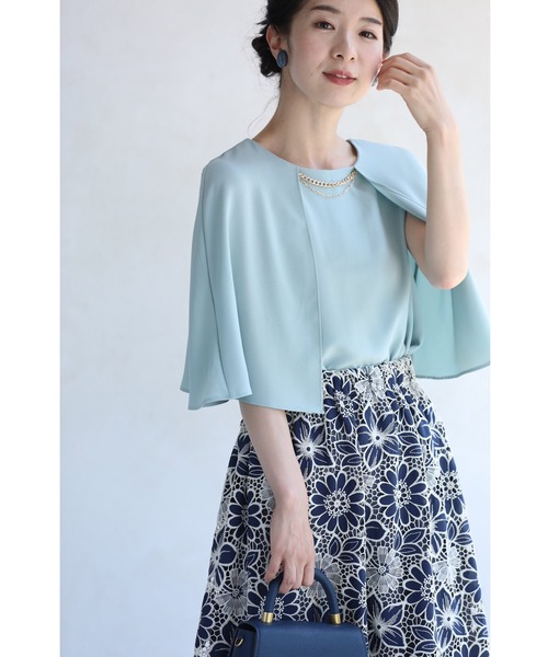 cawaii ブラウス シャツ 取り外せるネックチェーン付き。二の腕を