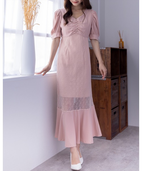 春夏❤️売切れ間近　レースパフスリーブワンピース x1126.jpg