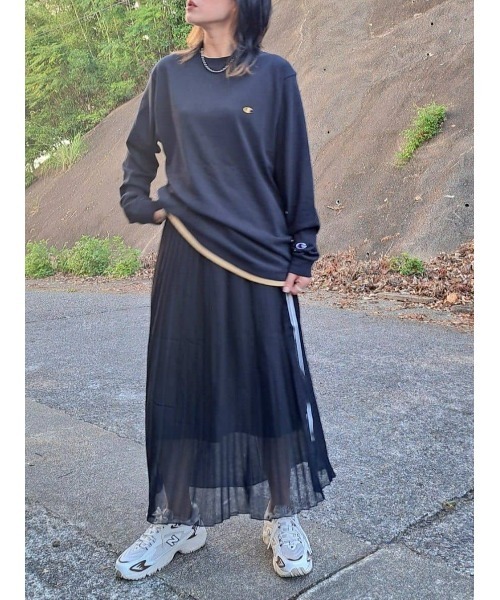 【Champion/チャンピオン】LONG SLEEVE レイヤード Tシャツ Champion（チャンピオン） tシャツ 「Champion」BIGレイヤードロンT