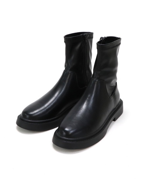 【超美品】黒レザーサイドファスナーブーツ23.5cm Bermosa ブーツ サイドファスナー ブーツ レディース : ZOZOTOWN Yahoo