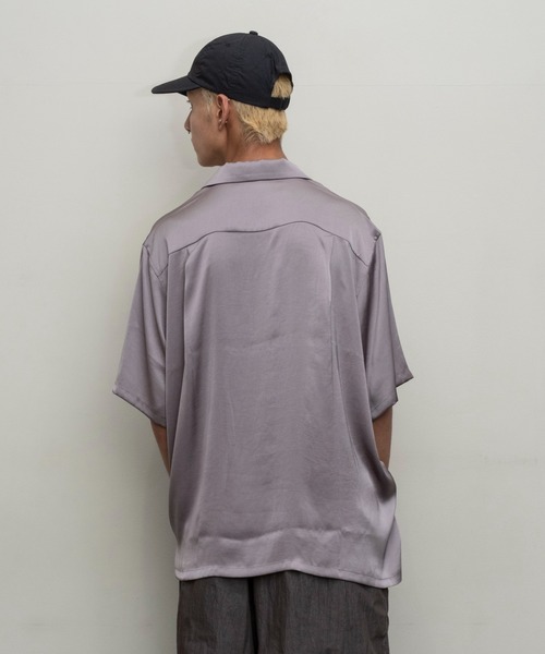 BAL（バル） シャツ ブラウス 「/2024春夏」POLYESTER SATIN SS SHIRT