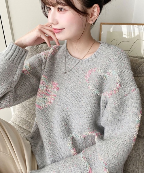 新品　LAVANDA　ラバンダ　ハートシャギーニットプルオーバー 2024WINTER SNAP