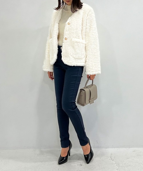 Newlyme（ニューリーミー） ブルゾン アウター フェイクファーブルゾン