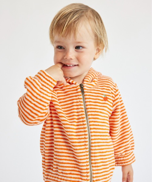 BOBO CHOSES（ボボショーズ） パーカー Baby Orange Stripes terry