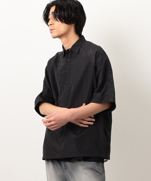BUDSPOOL Majestic クラシックロゴ ナイロン プルオーバー M Purple&Yellow シャツ ナイロンタッサープルオーバーシャツ
