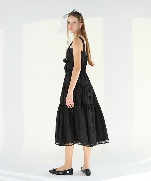 Pain ワンピース レーシィクロスリボンドレス レディース : ZOZOTOWN  