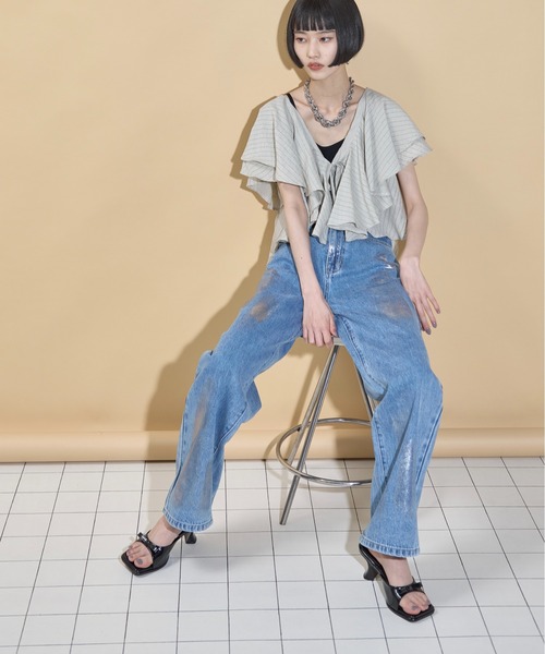 m.me.eme ビジューリボンエナメルミュール パンプス リボンエナメルミュールパンプス : ZOZOTOWN Yahoo!店