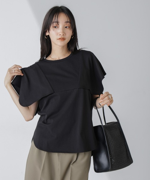 NANO universe（ナノ・ユニバース） tシャツ 変形スリーブカット