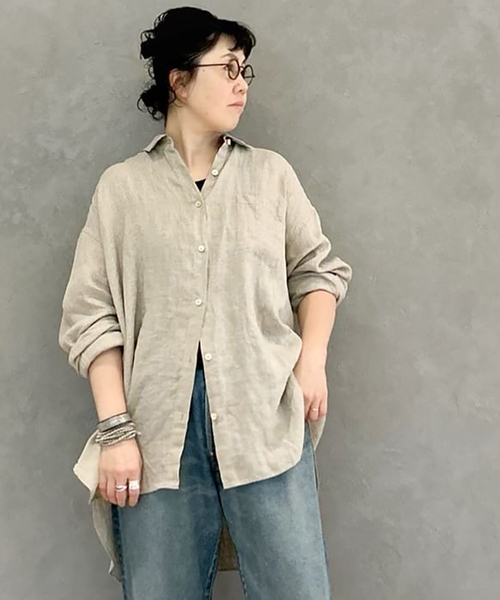 journal standard luxe／60リネンレギュラーカラーシャツ セール】60 リネンレギュラーカラーシャツ（シャツ/ブラウス