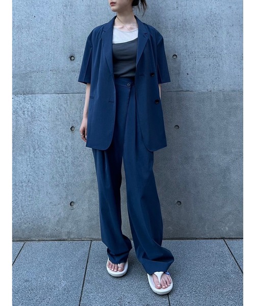 LE CIEL BLEU パンツ ドレープフロントラップパンツ / Drape