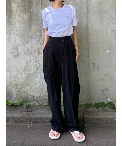 LE CIEL BLEU パンツ ドレープフロントラップパンツ / Drape
