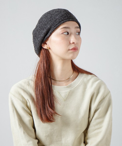 RACAL（ラカル） 帽子 ベレー帽 Curling Yarn Knit Tam Beret / リング