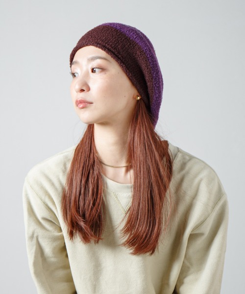 RACAL（ラカル） 帽子 ベレー帽 Curling Yarn Knit Tam Beret / リング