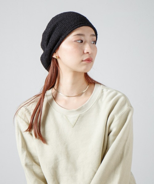 RACAL（ラカル） 帽子 ベレー帽 Curling Yarn Knit Tam Beret / リング