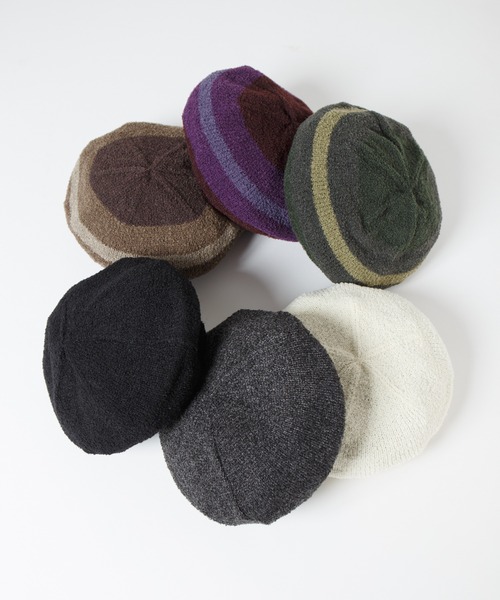 RACAL（ラカル） 帽子 ベレー帽 Curling Yarn Knit Tam Beret / リング