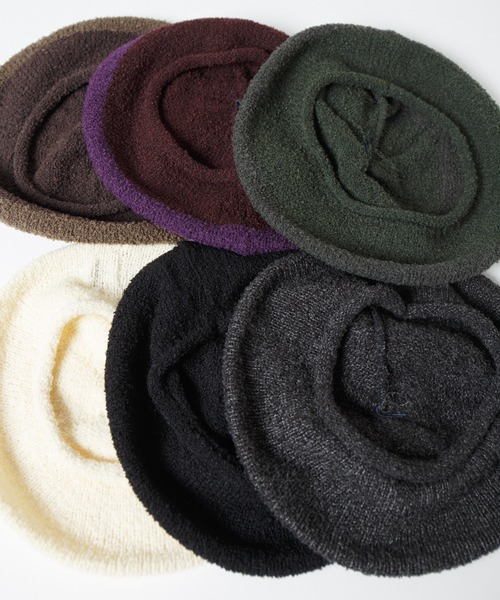 RACAL（ラカル） 帽子 ベレー帽 Curling Yarn Knit Tam Beret / リング