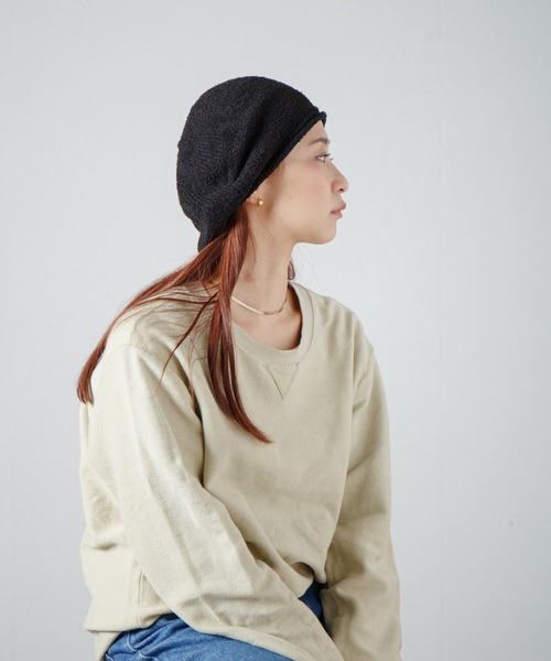 RACAL（ラカル） 帽子 ベレー帽 Curling Yarn Knit Tam Beret / リング