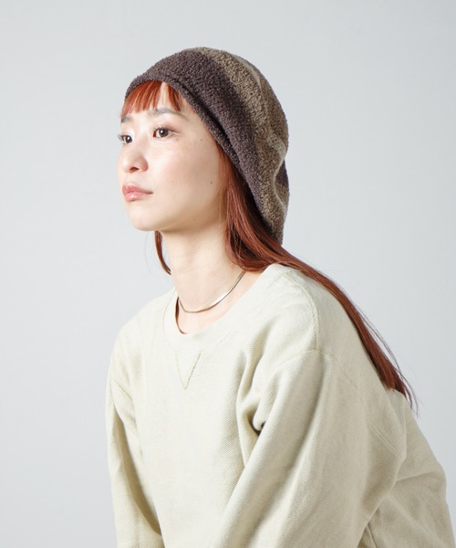 RACAL（ラカル） 帽子 ベレー帽 Curling Yarn Knit Tam Beret / リング