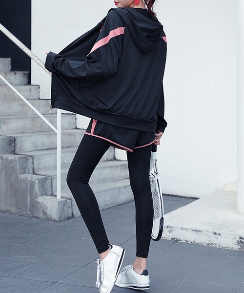 HYS SHOP レギンス スパッツ レディース バイカラーヨガ