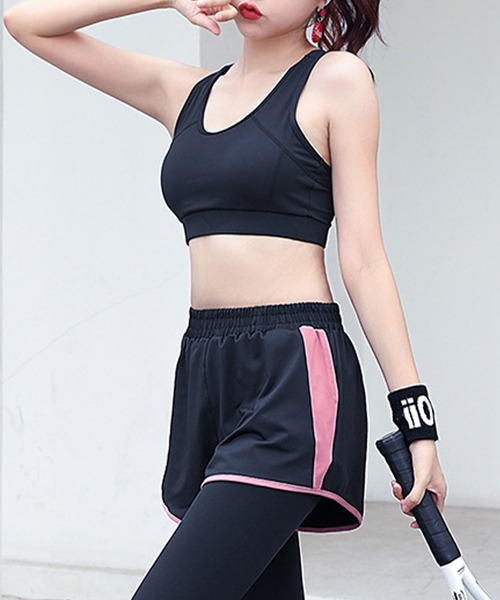 HYS SHOP レギンス スパッツ レディース バイカラーヨガ