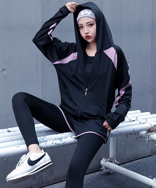 HYS SHOP レギンス スパッツ レディース バイカラーヨガ
