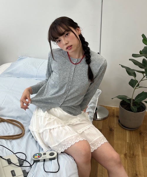 本日限定価格　guernika ペイントカーディガン イレギュラーヘムカーディガン(カーディガン) | al'aise