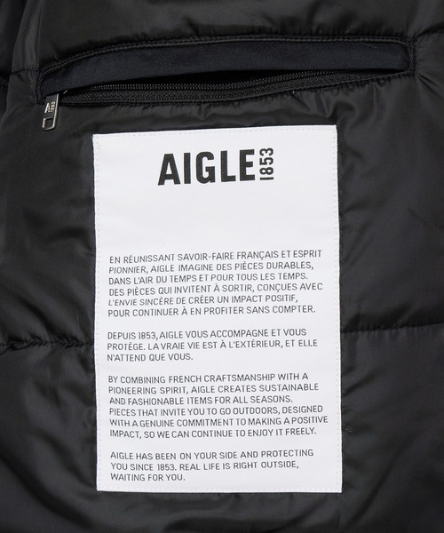AIGLE ダークグレー ダウンジャケット GORE-TEX AIGLE ダウンジャケット ダウン PRIMALOFTダウン GORE-TEX