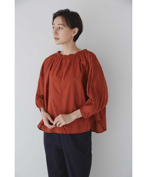 [human woman] 7 минут рукав блуза MEDIUM Brown женский 