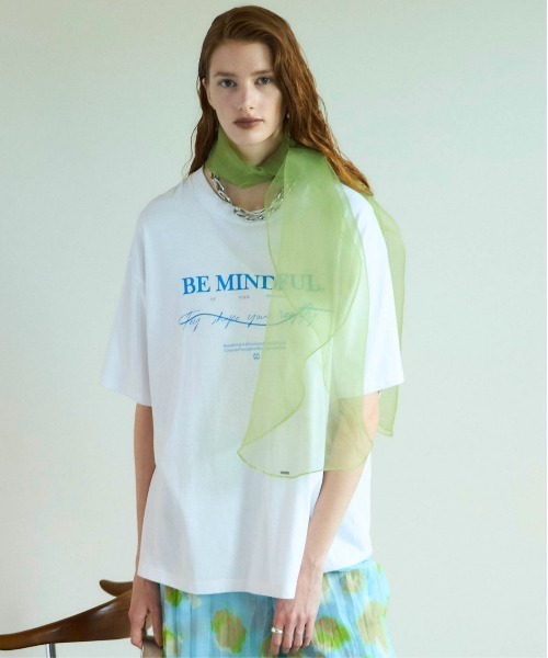 tシャツ BE MINDFUL Logo T-shirt/BE MINDFULロゴＴシャツ「MAISON SPECIAL/メゾンスペシャル」 レディー MAISON SPECIAL tシャツ BE MINDFUL Logo T-shirt/BE MINDFUL