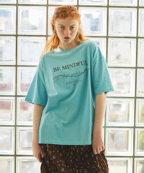 tシャツ BE MINDFUL Logo T-shirt/BE MINDFULロゴＴシャツ「MAISON SPECIAL/メゾンスペシャル」 レディー MAISON SPECIAL tシャツ BE MINDFUL Logo T-shirt/BE MINDFUL