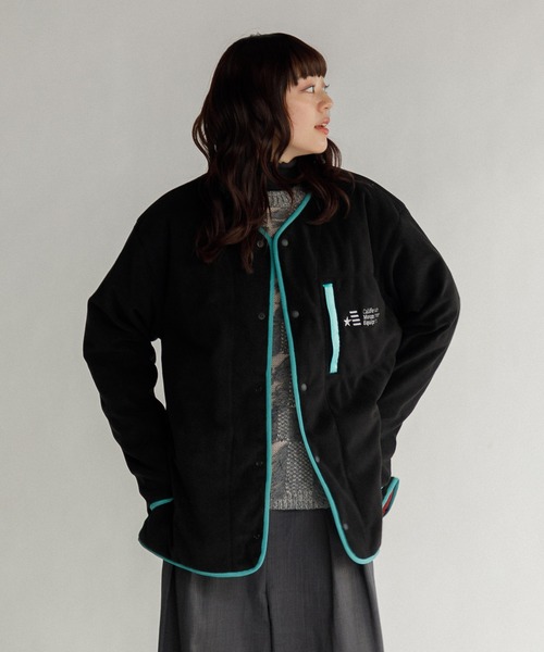 AMERICAN RAG CIE ジャケット ノーカラージャケット FLEECE CARDIGAN 