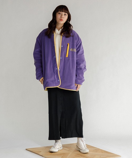AMERICAN RAG CIE ジャケット ノーカラージャケット FLEECE CARDIGAN 