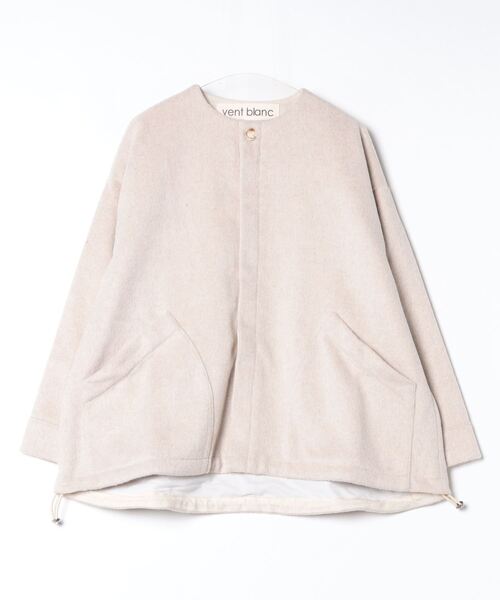 vent blanc（ヴァンブラン） ノーカラーコート コート シャギー ノー