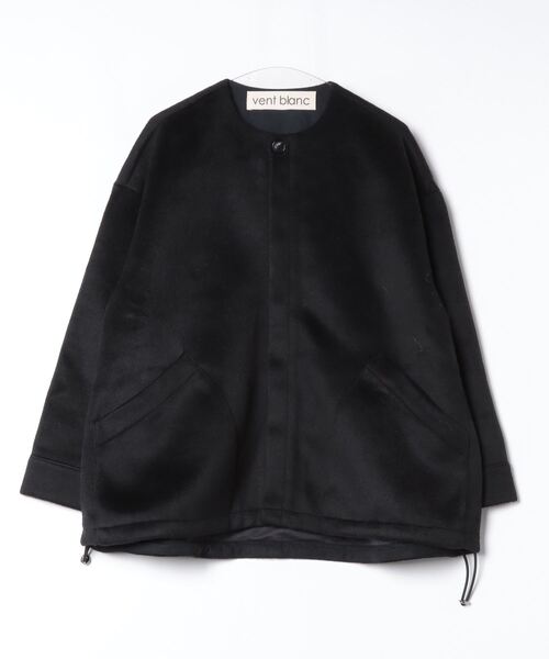 vent blanc（ヴァンブラン） ノーカラーコート コート シャギー ノー