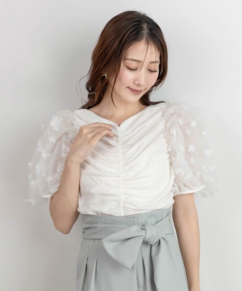 RANDA（ランダ） tシャツ 「Flower Collection」3Dフラワー