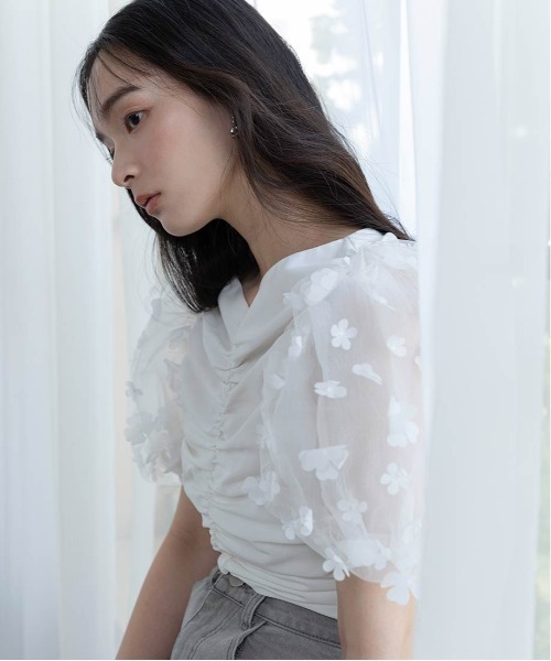 RANDA（ランダ） tシャツ 「Flower Collection」3Dフラワー