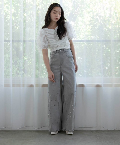 RANDA（ランダ） tシャツ 「Flower Collection」3Dフラワー