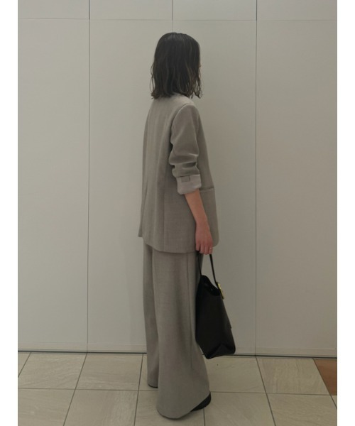 Mila Owen スラックス パンツ ドライタッチ2タックワイドパンツ