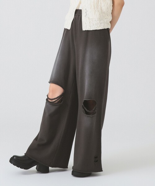 レイビームス　スウェットパンツ Ray BEAMS スウェットパンツ ジャージ ダメージ スウェット