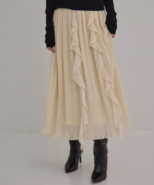 MIELI INVARIANT（ミエリインヴァリアント） スカート Pleat Ruffle