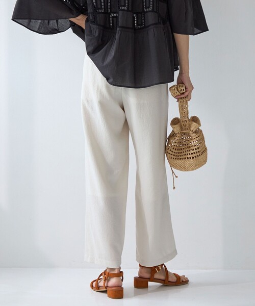 日曜まで出品【結論シリーズ】ドライクロスパンツ ホワイト　グリーンレーベル　38 UNITED ARROWS green label relaxing 【結論シリーズ】ドライ