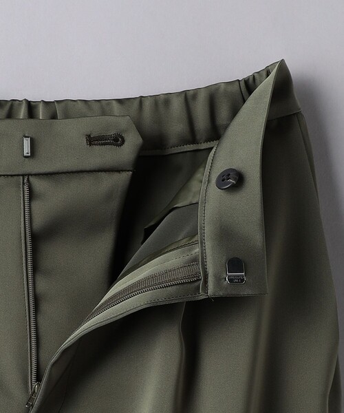 UNITED ARROWS サテンパンツ カジュアルパンツ カーキ サイズ38 6 (ROKU) - 6（ROKU）ユナイテッドアローズ サテンレースアップ