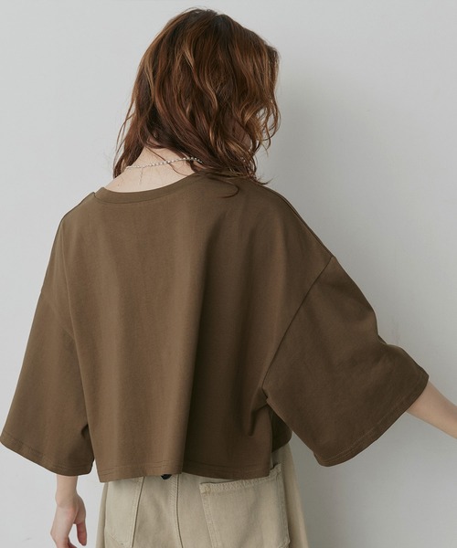 ad thie（アドティエ） tシャツ 半袖 ベーシック ショート丈 Tシャツ